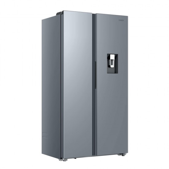 Candy CNSQ2T918EWX Ψυγείο Ντουλάπα 523lt ,Inox, No Frost  ,Εξωτερική παροχή νερού με παγούρι,πλ908xβαθ647xυψ1775