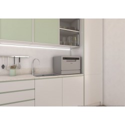 Candy CP 6E51LS Πλυντήριο Πιάτων Moonlight Silver,Πάγκου για 6 Σερβίτσια Π55cm ,Πλύσιμο και στέγνωμα σε 35'