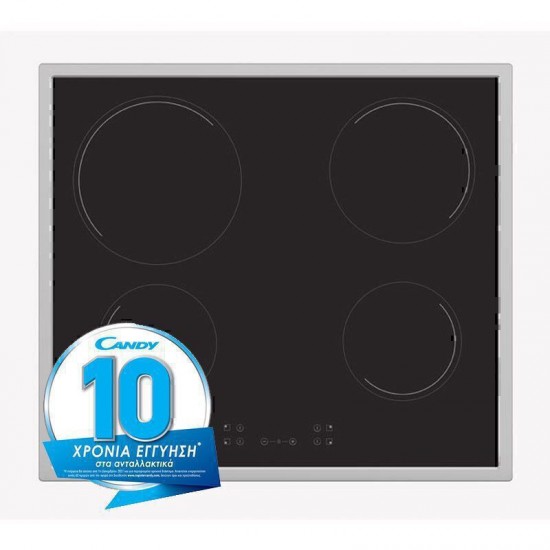 Candy CH64FC Κεραμική Εστία Αυτόνομη με Λειτουργία Κλειδώματος 59.2x52.2εκ. 