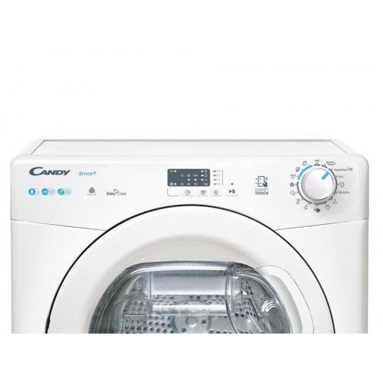 Candy CSE H8ELE-S Στεγνωτήριο Ρούχων ,8 kg ,A+, Smart Heat Pump,Kilo Detector και Super Easy Iron