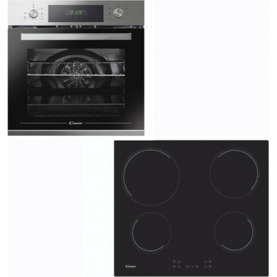 Candy FCT615XL + CH64 CCB/4U2 Φούρνος inox 70lt με Κεραμικές Εστίες, AquActiva,Maxi & Normal, Διακόπτες Push Pull Candy FCT615XL + CH64 CCB/4U2 Φούρνος inox 70lt με Κεραμικές Εστίες, AquActiva,Maxi & Normal, Διακόπτες Push Pull