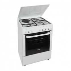 Carad GMW34401Κουζίνα με 3 εστίες Αερίου (60cm) Φούρνος (69lt) Λευκή Α