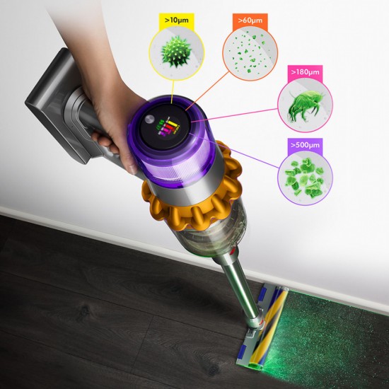 Dyson V15 Detect Absolute Επαναφορτιζόμενη Σκούπα Stick Gold/Iron/Gold Dyson V15 Detect Absolute Επαναφορτιζόμενη Σκούπα Stick Gold/Iron/Gold