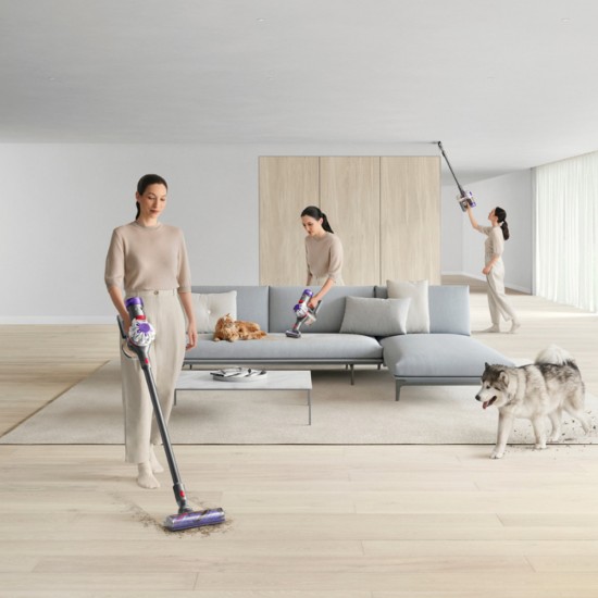 Dyson V7 Advanced Silver 218051-01 Επαναφορτιζόμενη Σκούπα Stick & Χειρός 21.6V,τεχνολογία De-tangle.