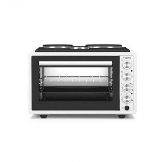 Davoline Urban Chef 3703 WH  Ηλεκτρικό Φουρνάκι 37lt με 3 Εστίες Λευκό
