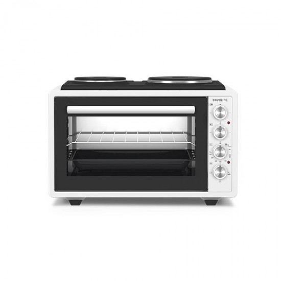 Davoline Urban Chef 3702 WH Ηλεκτρικό Φουρνάκι 37lt με 2 Εστίες