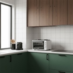 Davoline Urban Chef 3702 WH Ηλεκτρικό Φουρνάκι 37lt με 2 Εστίες