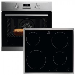 ELECTROLUX EOF3H40X+EHF16240XK Σετ Φούρνος Εστία,Φούρνος multifunction 72λ,Πιεζόμενοι διακόπτες, 8 Λειτουργίες φούρνου