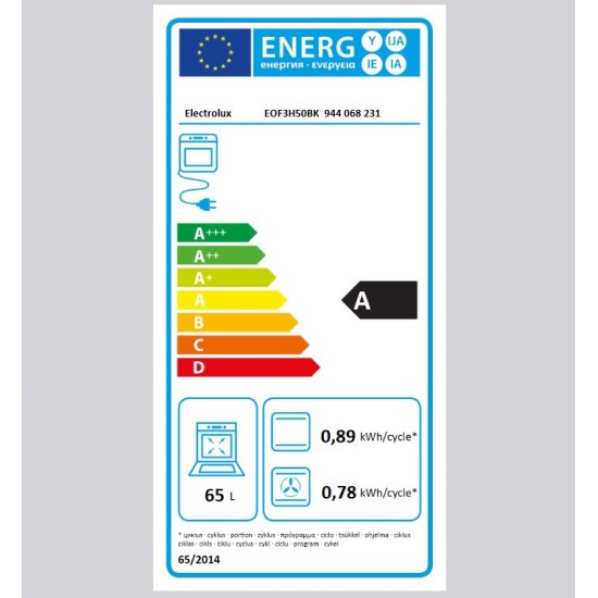 Electrolux EOF3H50BK 600 SurroundCook , Μαύρος,Aqua Clean εμαγιέ,Φούρνος multifunction με κυκλική αντίσταση,Πιεζόμενοι διακόπτες γερμανιας Electrolux EOF3H50BK 600 SurroundCook , Μαύρος,Aqua Clean εμαγιέ,Φούρνος multifunction με κυκλική αντίσταση,Πιεζόμενοι διακόπτες γερμανιας