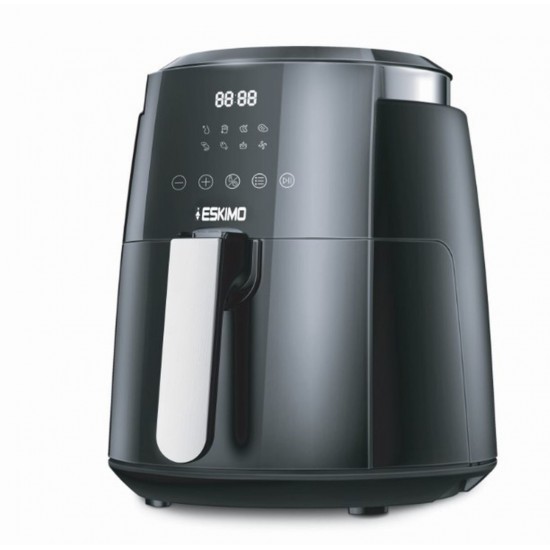 Eskimo ES AF40D Φριτέζα Αέρος με Αποσπώμενο Κάδο 4,7lt Μαύρη ,8 έτοιμα προγράμματα,1500W Eskimo ES AF40D Φριτέζα Αέρος με Αποσπώμενο Κάδο 4,7lt Μαύρη ,8 έτοιμα προγράμματα,1500W