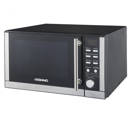 Eskimo ES MWO25DGINX Μικροκυμάτων Inox / Μαύρο 25 λίτρων 900W,8 Αυτόματα Προγράμματα συν ξεπάγωμα, και συνδυασμός μικροκύματα & γκρίλ Eskimo ES MWO25DGINX Μικροκυμάτων Inox / Μαύρο 25 λίτρων 900W,8 Αυτόματα Προγράμματα συν ξεπάγωμα, και συνδυασμός μικροκύματα & γκρίλ
