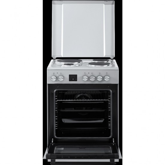 Eskimo ES DW4080PG Κουζίνα Ηλεκτρική 80lt,χρωμαΓΚΡΙ, με Εμαγιέ Εστίες, 60cm,9 λειτουργίες