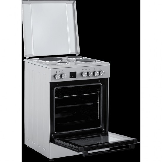 Eskimo ES DW4080PG Κουζίνα Ηλεκτρική 80lt,χρωμαΓΚΡΙ, με Εμαγιέ Εστίες, 60cm,9 λειτουργίες