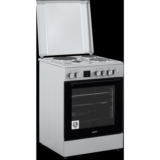 Eskimo ES DW4080PG Κουζίνα Ηλεκτρική 80lt,χρωμαΓΚΡΙ, με Εμαγιέ Εστίες, 60cm,9 λειτουργίες