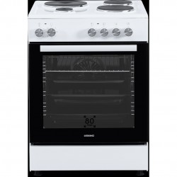 Eskimo ES 4080W, 60cm, 4 Εμαγιέ Ζώνες, Φούρνος 80Lt, 7 Πρ/τα, Class A, Λευκό