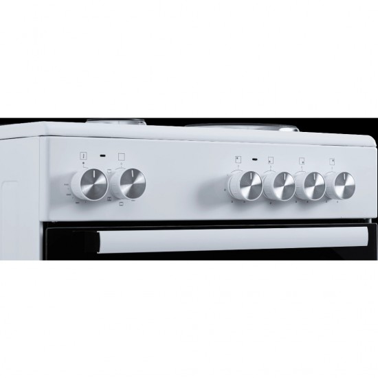 Eskimo ES 4080W, 60cm, 4 Εμαγιέ Ζώνες, Φούρνος 80Lt, 7 Πρ/τα, Class A, Λευκό