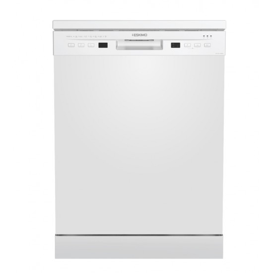 Eskimo ES DW12F60W Ελεύθερο Πλυντήριο Πιάτων για 12 Σερβίτσια, Π60εκ, Ε,  Λευκό