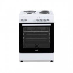 Eskimo ES 4080W, 60cm, 4 Εμαγιέ Ζώνες, Φούρνος 80Lt, 7 Πρ/τα, Class A, Λευκό