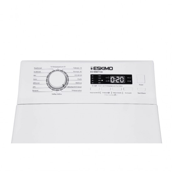 Eskimo Πλυντήριο ES WM8T13Α ,8 kgr ,1300rpm, ,16 προγράμματα,γρήγορης πλύσης 15΄ & 45'