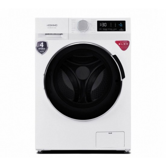Eskimo ES WM12F14AΝ Πλυντήριο Ρούχων 12kg με Ατμό 1400 Στροφών ,BLDC Inverter μοτέρ (Brushless DC) Eskimo ES WM12F14AΝ Πλυντήριο Ρούχων 12kg με Ατμό 1400 Στροφών ,BLDC Inverter μοτέρ (Brushless DC)