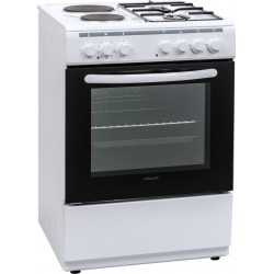 Finlux FXC 622M Κουζίνα 65lt με Εστίες Υγραερίου & Ρεύματος Πλατος60εκ. Λευκή ,8 λειτουργιες