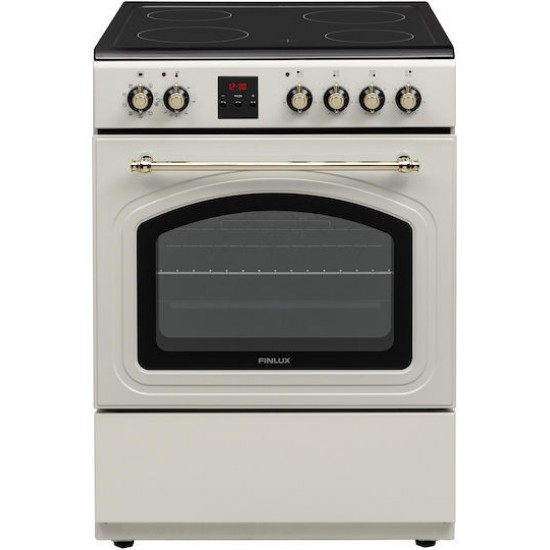 Finlux FLCR 600MDT Ηλεκτρική Κουζίνα 69lt, ΜΠΕΖ με Κεραμικές Εστίες, Π60εκ, Α, 