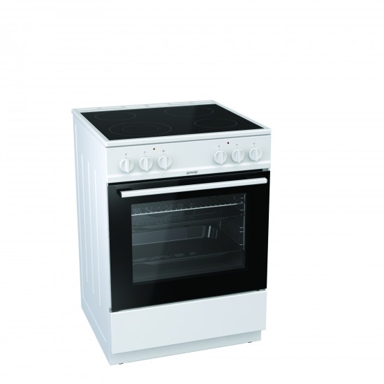 Gorenje EC6141WC Κουζίνα με 5 Εστίες Κεραμικές (60cm) Φούρνος (71lt) Inox Α Gorenje EC6141WC Κουζίνα με 5 Εστίες Κεραμικές (60cm) Φούρνος (71lt) Inox Α