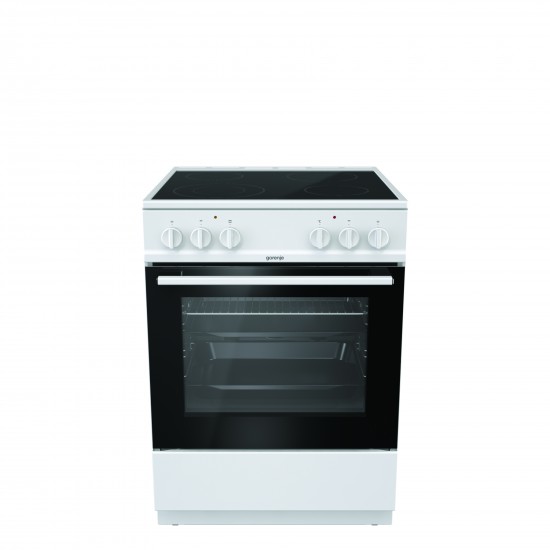 Gorenje EC6141WC Κουζίνα με 5 Εστίες Κεραμικές (60cm) Φούρνος (71lt) Inox Α Gorenje EC6141WC Κουζίνα με 5 Εστίες Κεραμικές (60cm) Φούρνος (71lt) Inox Α