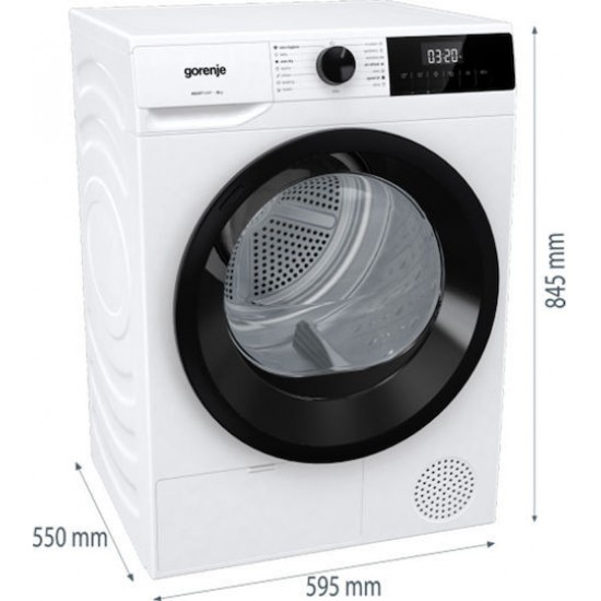 Gorenje DHNE82 Στεγνωτήριο 8kg D με Αντλία Θερμότητας Gorenje DHNE82 Στεγνωτήριο 8kg D με Αντλία Θερμότητας