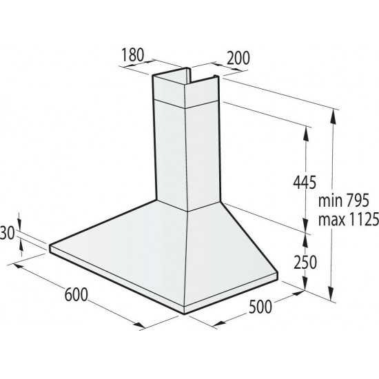 Gorenje WHC63CLI Απορροφητήρας Καμινάδα 60cm Μπεζ ,650 m³/h Gorenje WHC63CLI Απορροφητήρας Καμινάδα 60cm Μπεζ ,650 m³/h