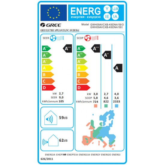 Gree GRC-101QI/KAIW-N5  Airy Noble White ,Inverter 9000 BTU A+++/A+++ με Ιονιστή και Wi-Fi ,,αποστείρωσης UVC,Τεχνολογία Colasma,Voice Control,Airy  με τεχνητή νοημοσύνη G- AI