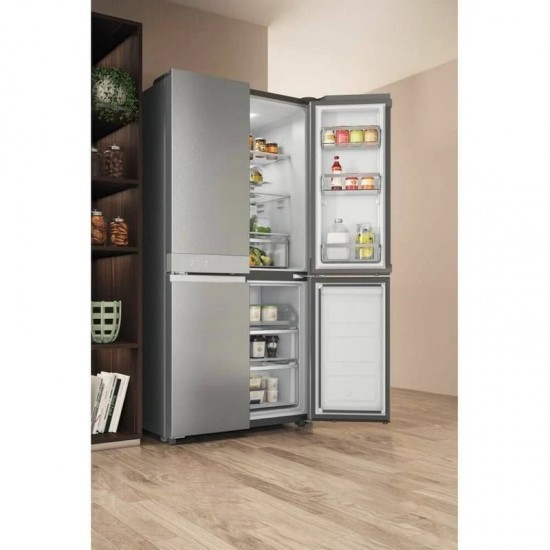 HOTPOINT HAQ9 E2L EF Total No Frost 631 Lt,Inox Look,Ασημί, Ψυγείο Ντουλάπα  Με 4 πόρτες  Π90.9 x Β69.8 x  Υ187.4 cm  ,Multi Temperature Zone