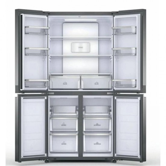 HOTPOINT HAQ9 E2L EF Total No Frost 631 Lt,Inox Look,Ασημί, Ψυγείο Ντουλάπα  Με 4 πόρτες  Π90.9 x Β69.8 x  Υ187.4 cm  ,Multi Temperature Zone