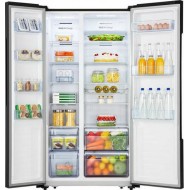 Hisense RS677N4BFE Ψυγείο Ντουλάπα 519lt Full No Frost Υ178.6xΠ91xΒ64.3cm Μαύρο,Inverter Motor,Multi Air Flow