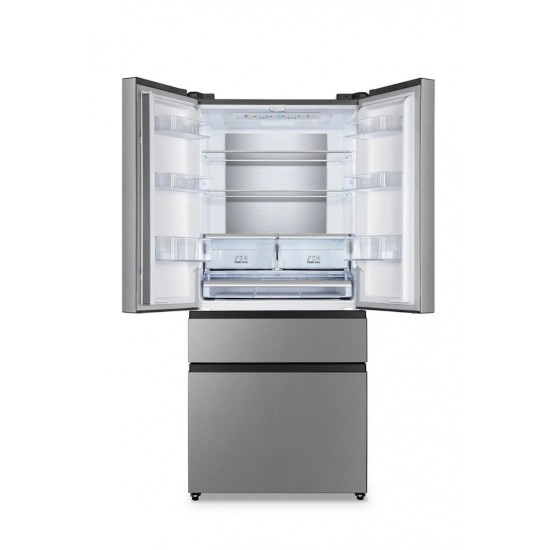 Hisense RF540N4SBI2 Ψυγείο Ντουλάπα 480lt Total NoFrost Υ181.7xΠ79.4xΒ70.6cm Inox