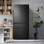 Hisense RF540N4SBF2 Ψυγείο Ντουλάπα 533lt Full No Frost Υ181.7xΠ79.4xΒ70.6cm Μαύρο,Inverter Motor,Multi Air Flow System
