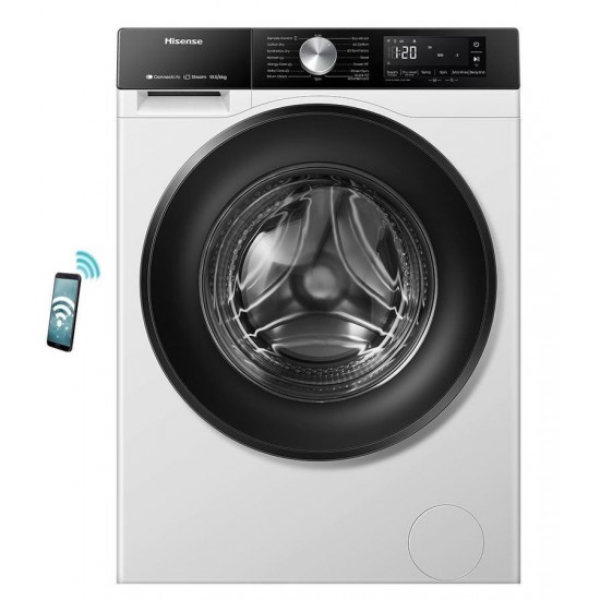 Hisense WD3S1043BW3 Πλυντήριο-Στεγνωτήριο Ρούχων 10.5kg/6kg Ατμού 1400 Στροφές με Wifi ,Steam Technology ,Jet Wash,Pause & Add ,‘’RainDrop Drum’’ Hisense WD3S1043BW3 Πλυντήριο-Στεγνωτήριο Ρούχων 10.5kg/6kg Ατμού 1400 Στροφές με Wifi ,Steam Technology ,Jet Wash,Pause & Add ,‘’RainDrop Drum’’