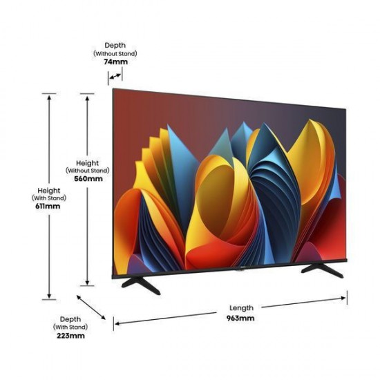 Hisense 43E7NQ Smart Τηλεόραση 43" 4K UHD QLED HDR,Quantum Dot Colour,4K AI Upscaler