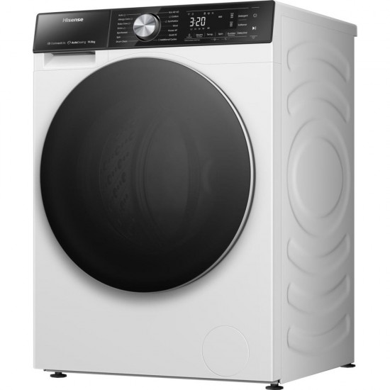 Hisense WF5S1045BW Πλυντήριο Ρούχων 10.5kg ατμου,1400 Στροφών,Inverter Motor ,Wi-Fi,SterilTub,Αυτόματη Δοσολογία,Quick Wash (15’) / Power (49’):