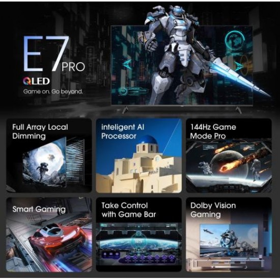 HISENSE 65E7NQ PRO 65" ,HDR technology: 4K HDR Immersive, HDR10+ Adaptive HDR10+, HDR10 HDR HISENSE 65E7NQ PRO 65" ,HDR technology: 4K HDR Immersive, HDR10+ Adaptive HDR10+, HDR10 HDR