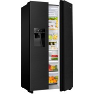 Hisense RS694N4TFE Ψυγείο Ντουλάπα 562lt Full No Frost Υ178.6xΠ91xΒ68.9cm Μαύρο,Inverter μοτέρ