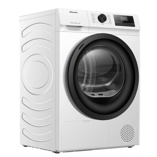 Hisense DHQE800BW2 Στεγνωτήριο Ρούχων 8kg A++ με Αντλία Θερμότητας Hisense DHQE800BW2 Στεγνωτήριο Ρούχων 8kg A++ με Αντλία Θερμότητας