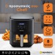 HomeVero HV-AF6.5W Φριτέζα Αέρος με Αποσπώμενο Κάδο 6.5lt Μαύρη,1500watt, 8 προκαθορισμένα προγράμματα, HomeVero HV-AF6.5W Φριτέζα Αέρος με Αποσπώμενο Κάδο 6.5lt Μαύρη,1500watt, 8 προκαθορισμένα προγράμματα,
