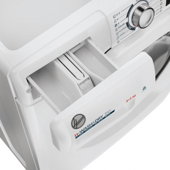 Hoover H3DP4854TA6/1-S Πλυντήριο Στεγνωτήριο Ρούχων 8kg / 5kg Ατμού 1400 Στροφές με Wi-Fi ,Auto Care