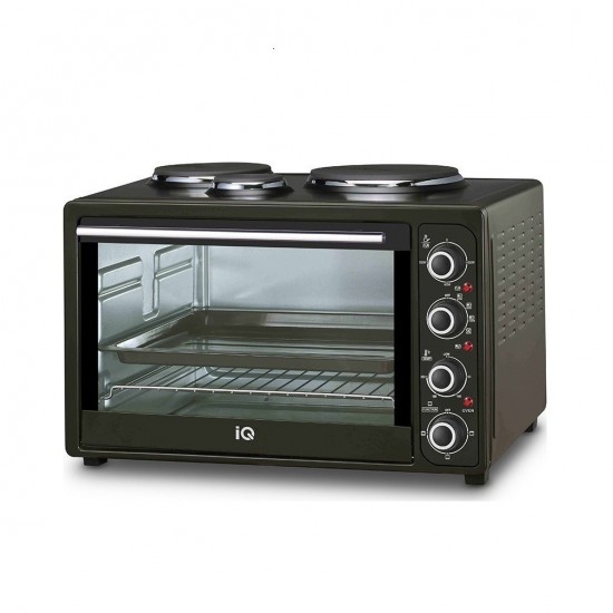 IQ KC-1241 White Ηλεκτρικό Φουρνάκι 45lt με 3 Εστίες , 1800W,Πόρτα με διπλό τζάμι ,χρωμα λευκο η χρωμα καφε IQ KC-1241 White Ηλεκτρικό Φουρνάκι 45lt με 3 Εστίες , 1800W,Πόρτα με διπλό τζάμι ,χρωμα λευκο η χρωμα καφε