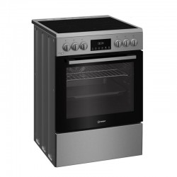 Indesit I6V8LMX Κουζίνα 66lt με Κεραμικές Εστίες Π60cm Inox 8 τρόπους λειτουργίας,με υδρόλυση