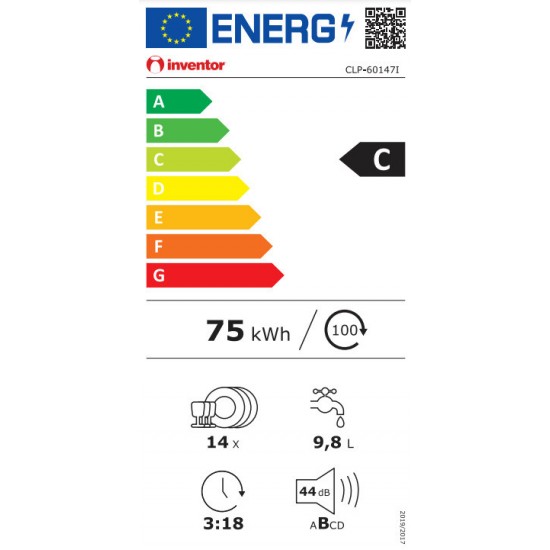 Inventor CLP-60147I Πλυντήριο Πιάτων Ελεύθερο για 14 Σερβίτσια Π60xY85εκ. Inox Inventor CLP-60147I Πλυντήριο Πιάτων Ελεύθερο για 14 Σερβίτσια Π60xY85εκ. Inox