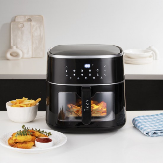 Izzy IZ-8218 Digital XL Food Control Φριτέζα Αέρος με Αποσπώμενο Κάδο 8.2lt Μαύρη ,Rapid Air Technology, Izzy IZ-8218 Digital XL Food Control Φριτέζα Αέρος με Αποσπώμενο Κάδο 8.2lt Μαύρη ,Rapid Air Technology,