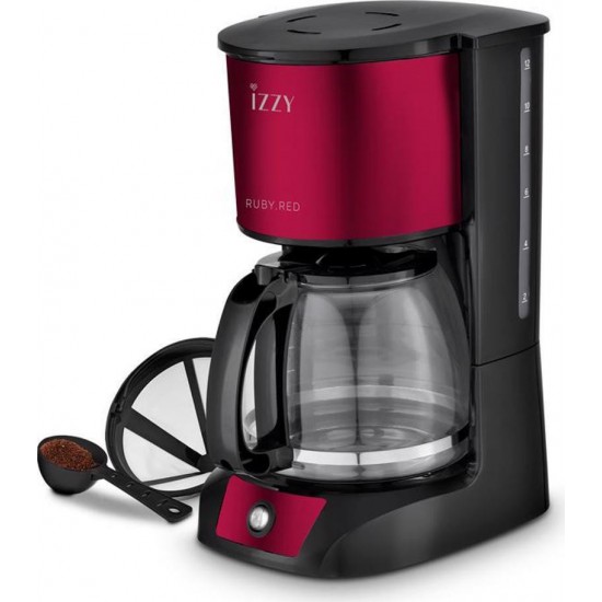 Izzy IZ-6106 Καφετιέρα Φίλτρου 950W ,1,5 lt, Τεχνολογία Anti-drip ,12-15 φλυτζάνια Izzy IZ-6106 Καφετιέρα Φίλτρου 950W ,1,5 lt, Τεχνολογία Anti-drip ,12-15 φλυτζάνια