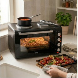 Izzy IZ-8015 1013702 Ηλεκτρικό Φουρνάκι 48lt με 2 Εστίες